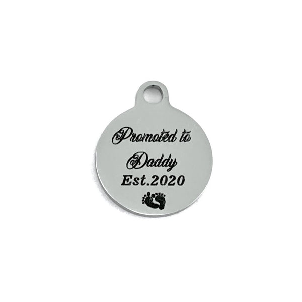 Promoted to Daddy - New Dad Gifts Custom Charms | Bellaire Wholesale