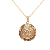 Allah 18k gold plated diamond cut Brass Charm Pendant | Bellaire Wholesale