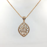 Allah CZ Micro Pave 18k gold plated Brass Charm Pendant | Bellaire Wholesale