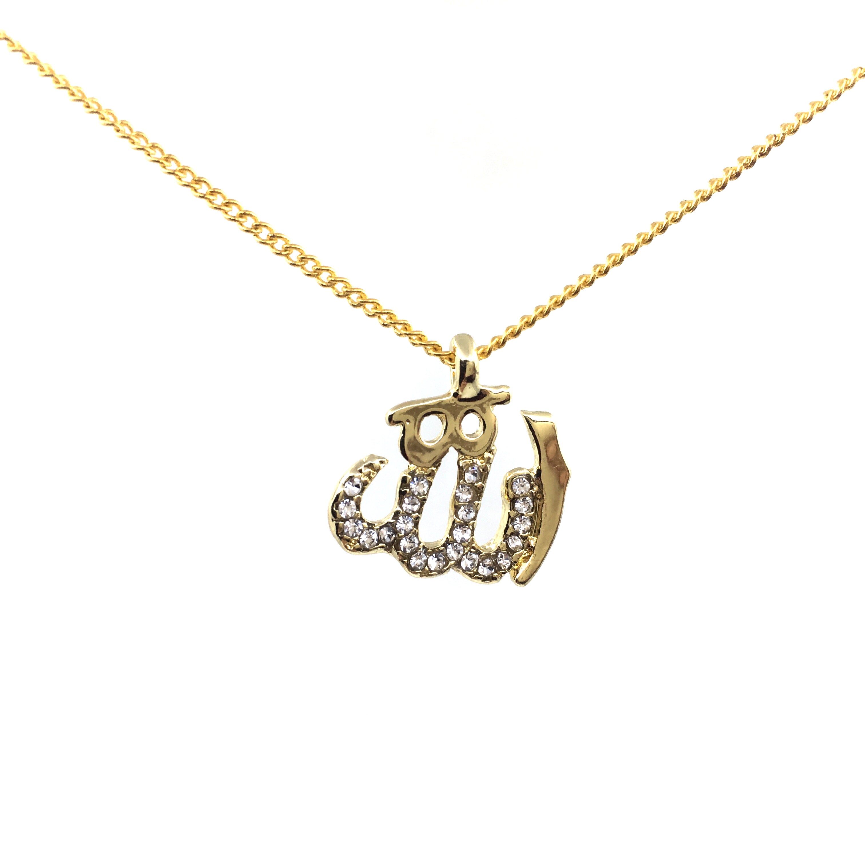 Allah Arabic shape rhinestone Alloy Charm pendant | Bellaire Wholesale