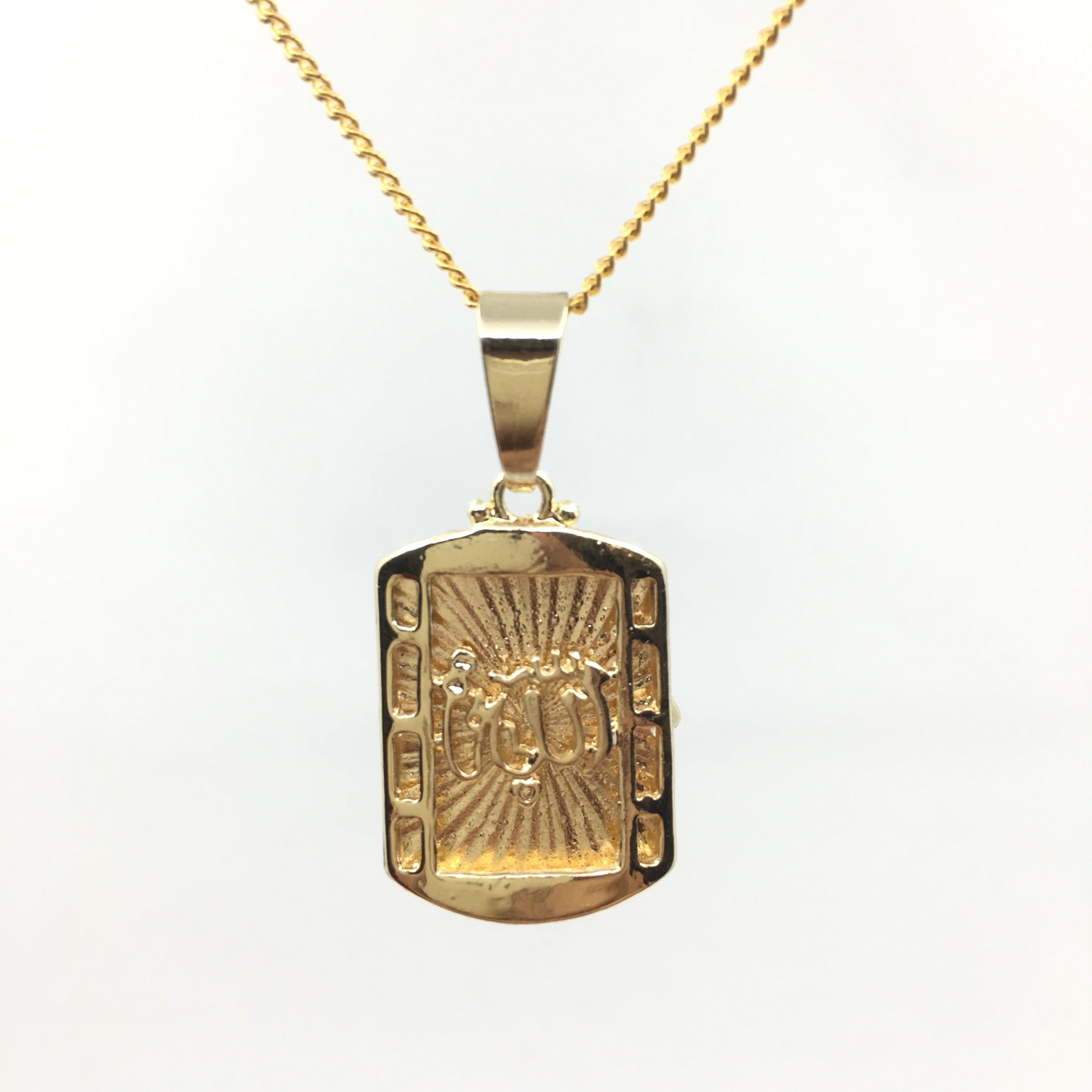Allah rectangle shape Charm pendant | Bellaire Wholesale