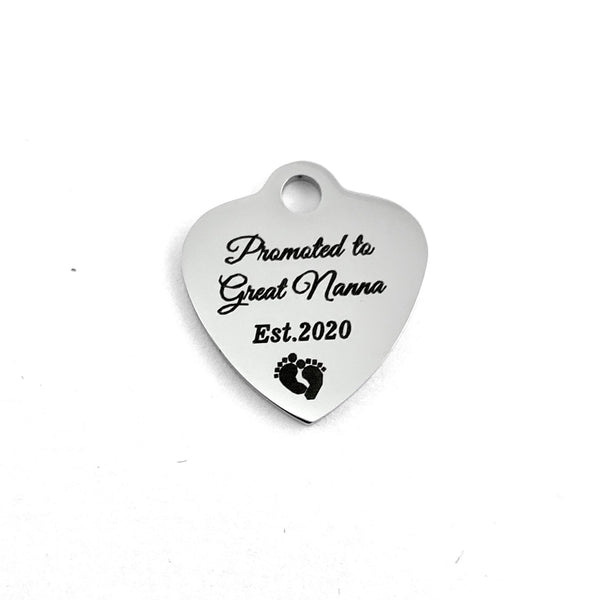 Promoted to Nanna (Grandmother) Custom Charms | Bellaire Wholesale