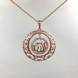 Allah CZ Micro Pave Rose gold/Rhodium Brass Charm dangling Pendant | Bellaire Wholesale