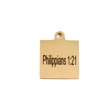 Philippians 1:21 Jewish Prayer Customized Charms | Bellaire Wholesale