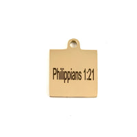 Philippians 1:21 Jewish Prayer Customized Charms | Bellaire Wholesale