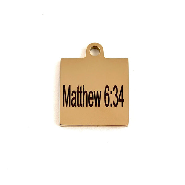Matthew 6:34 Prayer Customized Charms | Bellaire Wholesale
