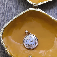 Allah 18k gold plated raised edge design Brass Charm Pendant | Bellaire Wholesale
