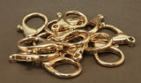 8 Gold Plated Large Lobster Clasps | Bellaire Wholesale