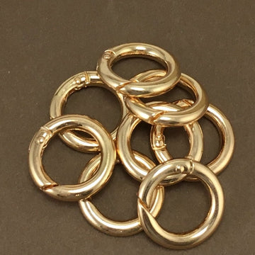 8 Gold Plated Key Chain Rings, 25mm | Bellaire Wholesale