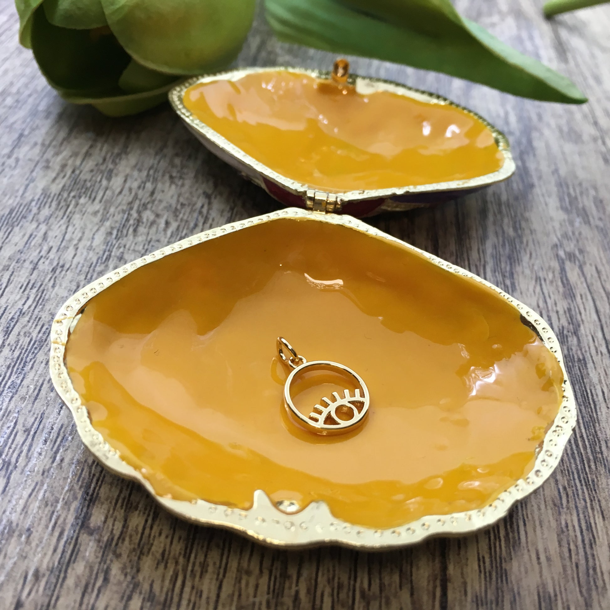 Round Gold Evil Eye Ring Charm | Bellaire Wholesale