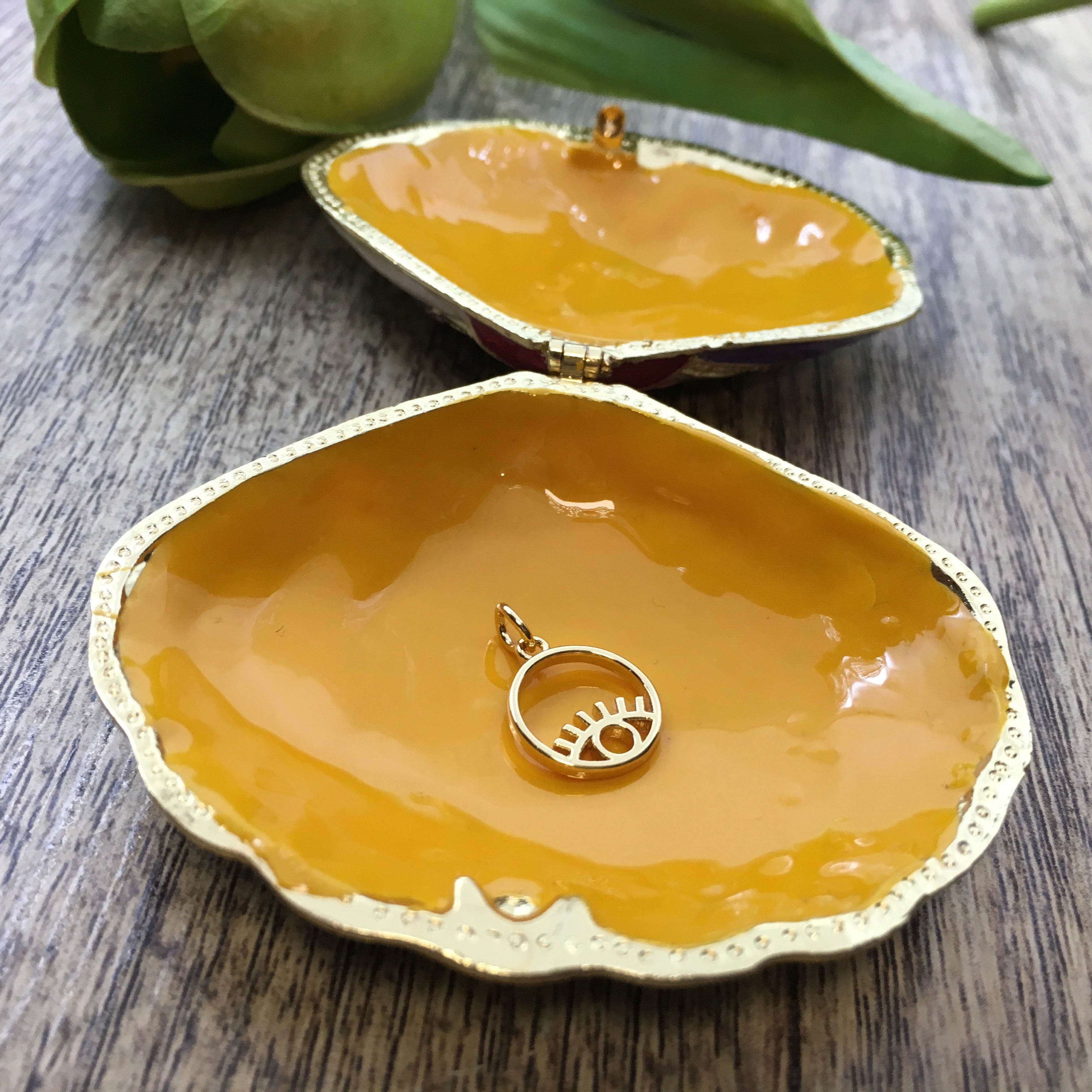 Round Gold Evil Eye Ring Charm | Bellaire Wholesale