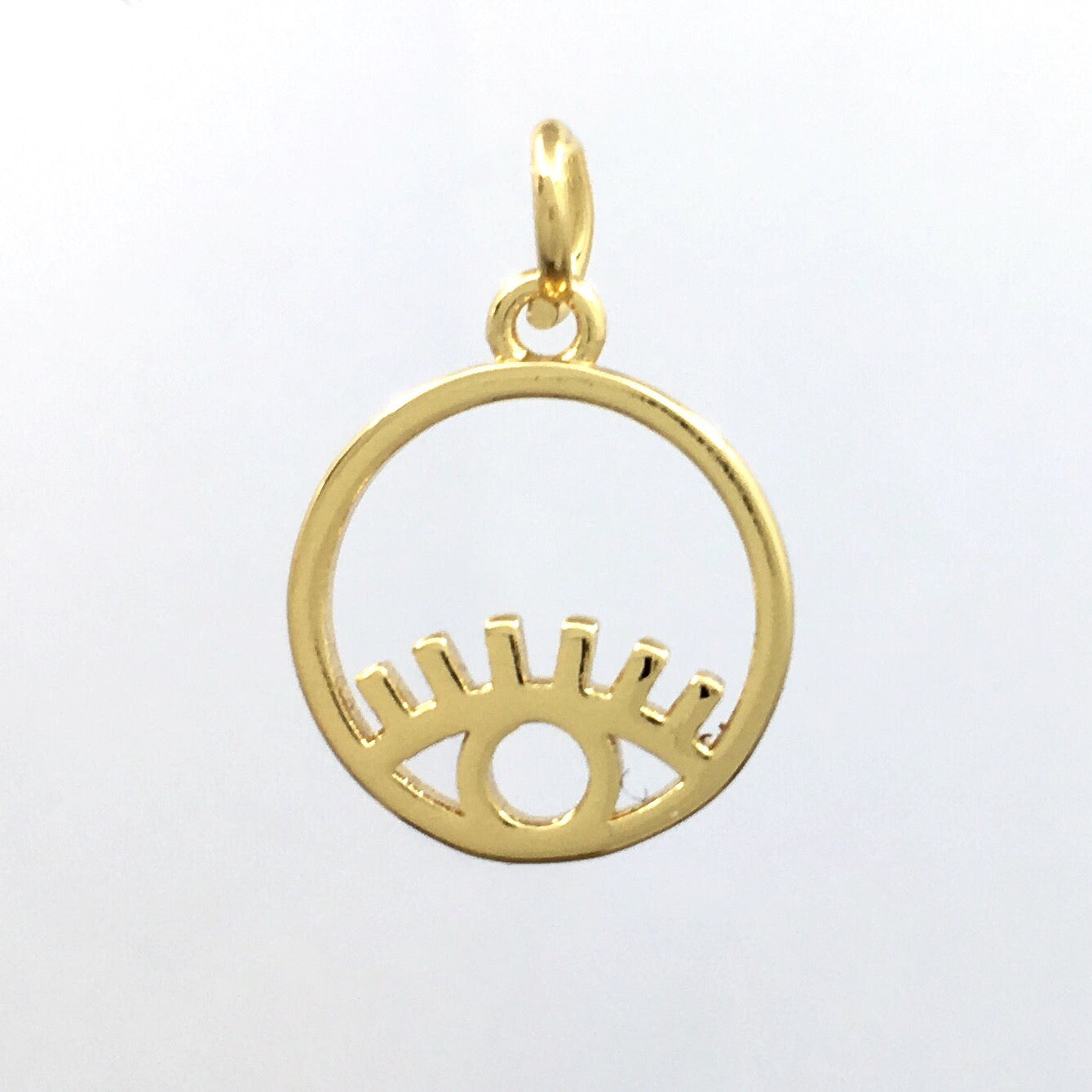 Round Gold Evil Eye Ring Charm | Bellaire Wholesale