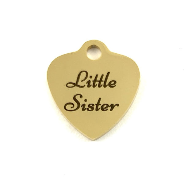 Little Sister Engraved Charm | Bellaire Wholesale