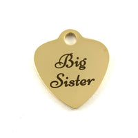 Big Sister Engraved Charm | Bellaire Wholesale