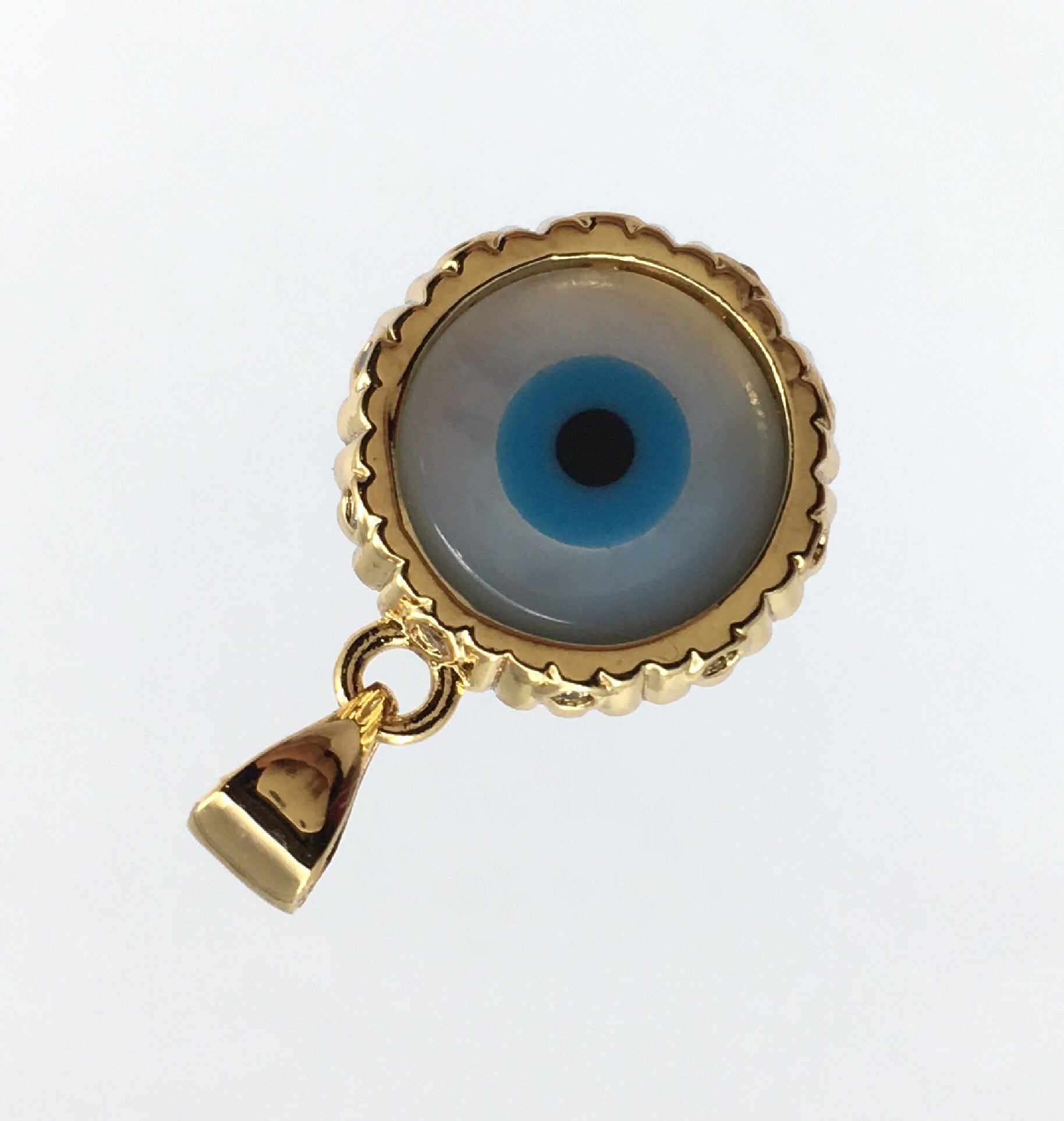 Round Blue Evil Eye Charm | Bellaire Wholesale