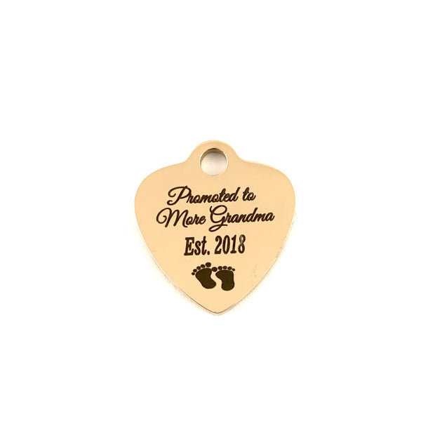 Promoted to Grandma - Grandma To Be Custom Charms | Bellaire Wholesale