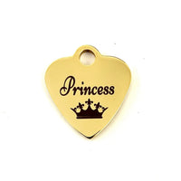 Princess Heart Customized Charms | Bellaire Wholesale