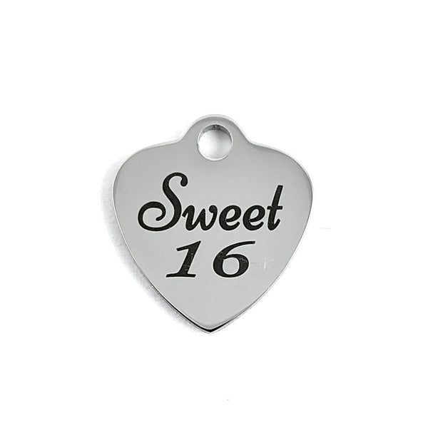 Sweet 16 Laser Engraved Charm | Bellaire Wholesale
