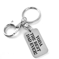 YODA THE BEST DAD EVER Custom Keychain | Bellaire Wholesale
