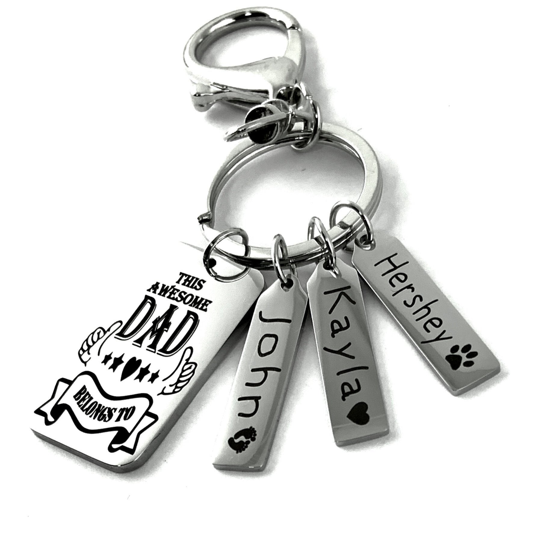 This Awesome Dad Belongs To Custom Keychain | Bellaire Wholesale