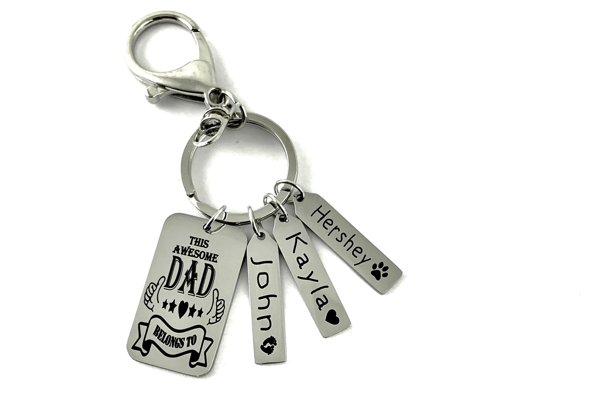This Awesome Dad Belongs To Custom Keychain | Bellaire Wholesale