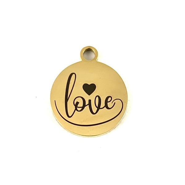 Love Round Personalized Charm | Bellaire Wholesale
