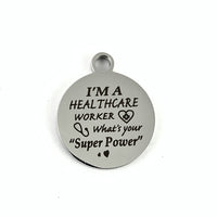 Gift for Healthcare Worker Laser Engraved Charm | Bellaire Wholesale