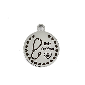 Gift for Healthcare Worker Laser Engraved Charm | Bellaire Wholesale