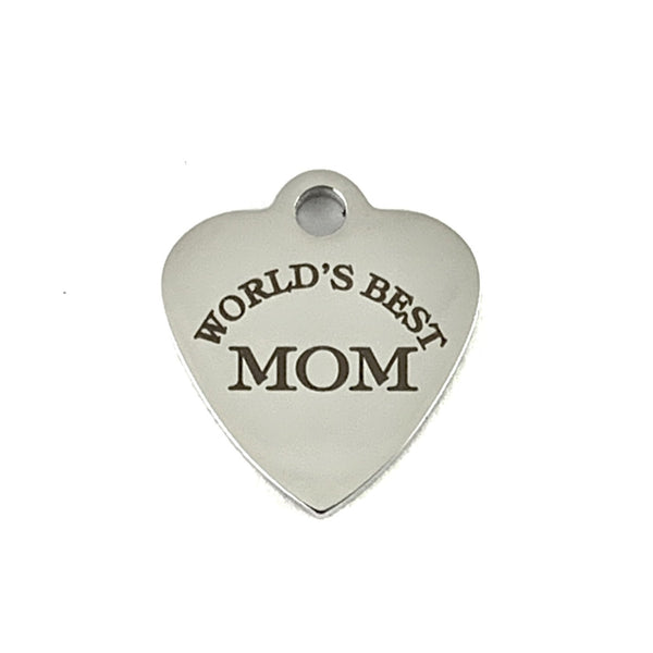 14mm World's Best Mom Charm | Bellaire Wholesale