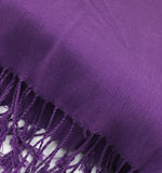 Pashmina Scarf with Fringe, Purple | Bellaire Wholesale