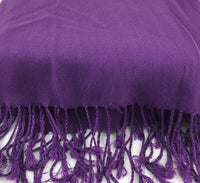 Pashmina Scarf with Fringe, Purple | Bellaire Wholesale