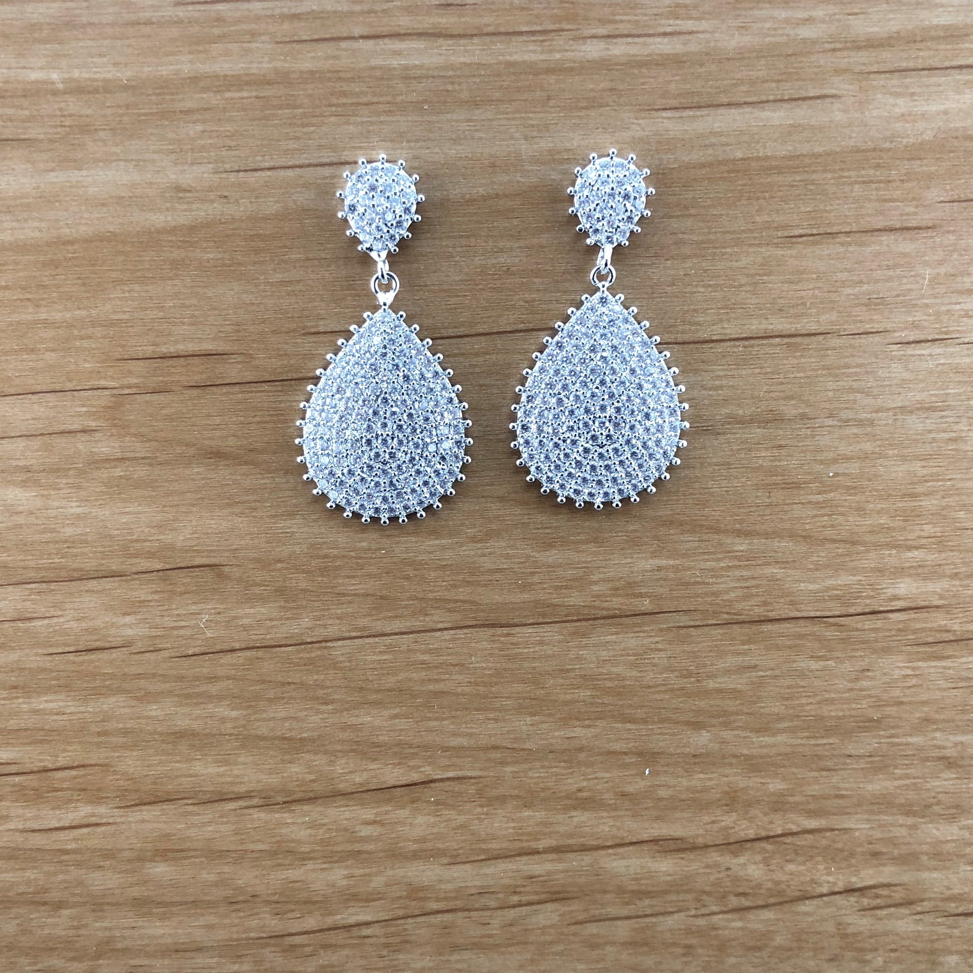 Bridal Cubic Zirconia Earrings, 18K Plated | Bellaire Wholesale