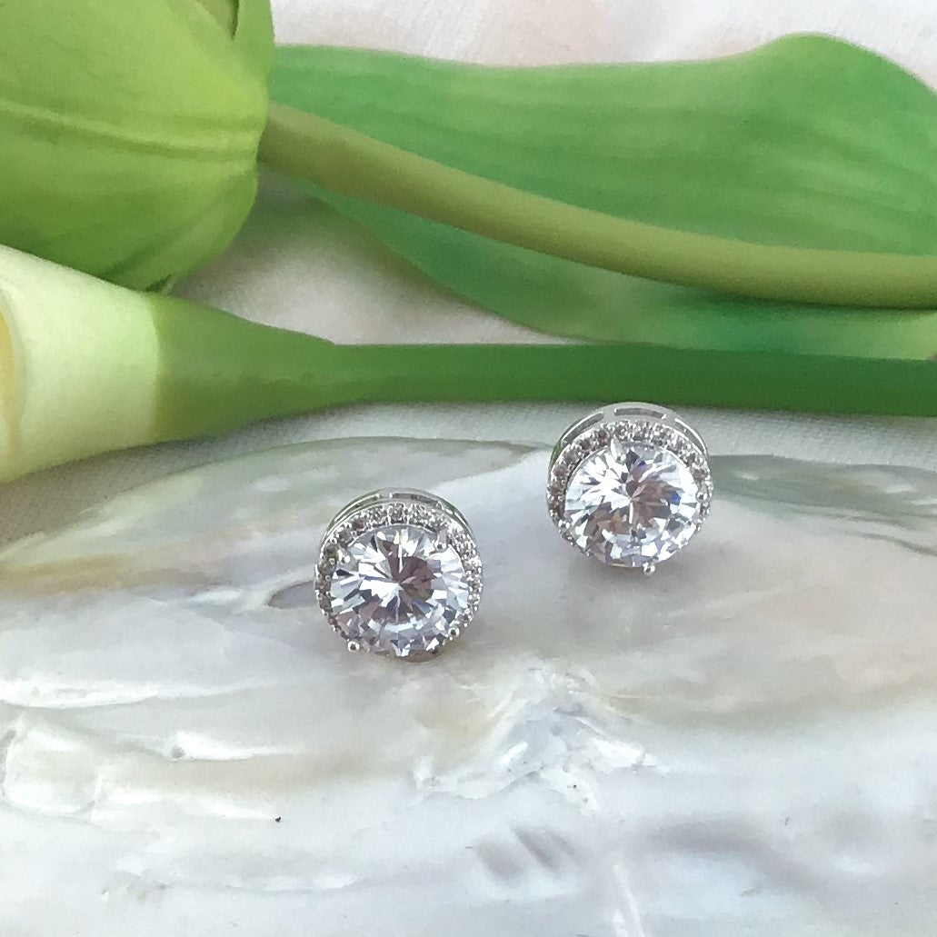 Bridal Cubic Zirconia Earrings, 18K Plated | Bellaire Wholesale