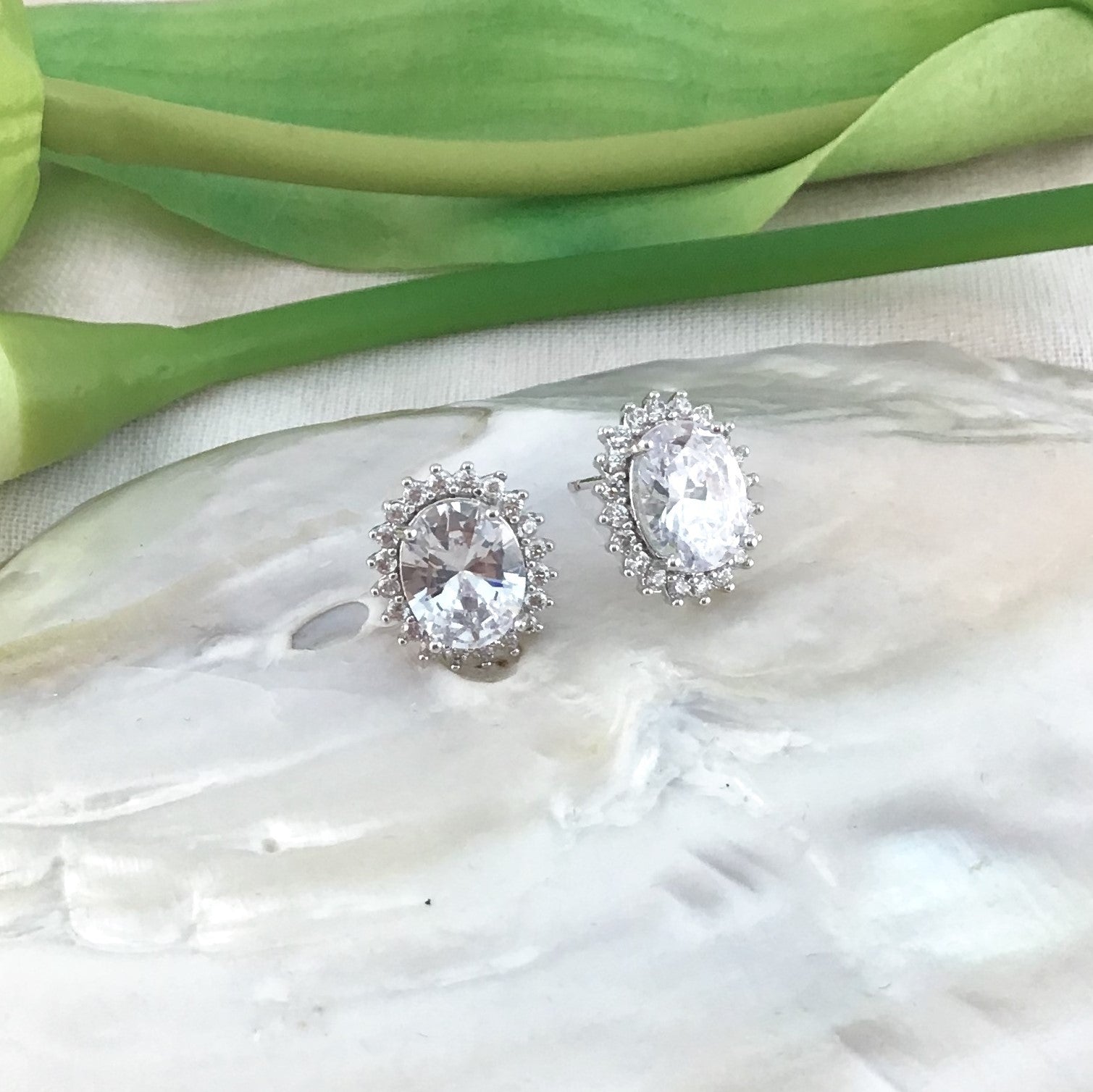 Bridal Cubic Zirconia Earrings, 18K Plated | Bellaire Wholesale
