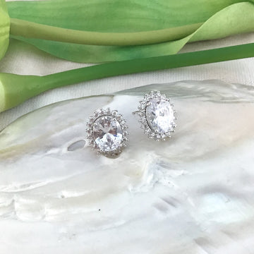 Bridal Cubic Zirconia Earrings, 18K Plated | Bellaire Wholesale