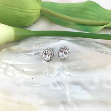 Bridal Cubic Zirconia Earrings, 18K Plated | Bellaire Wholesale