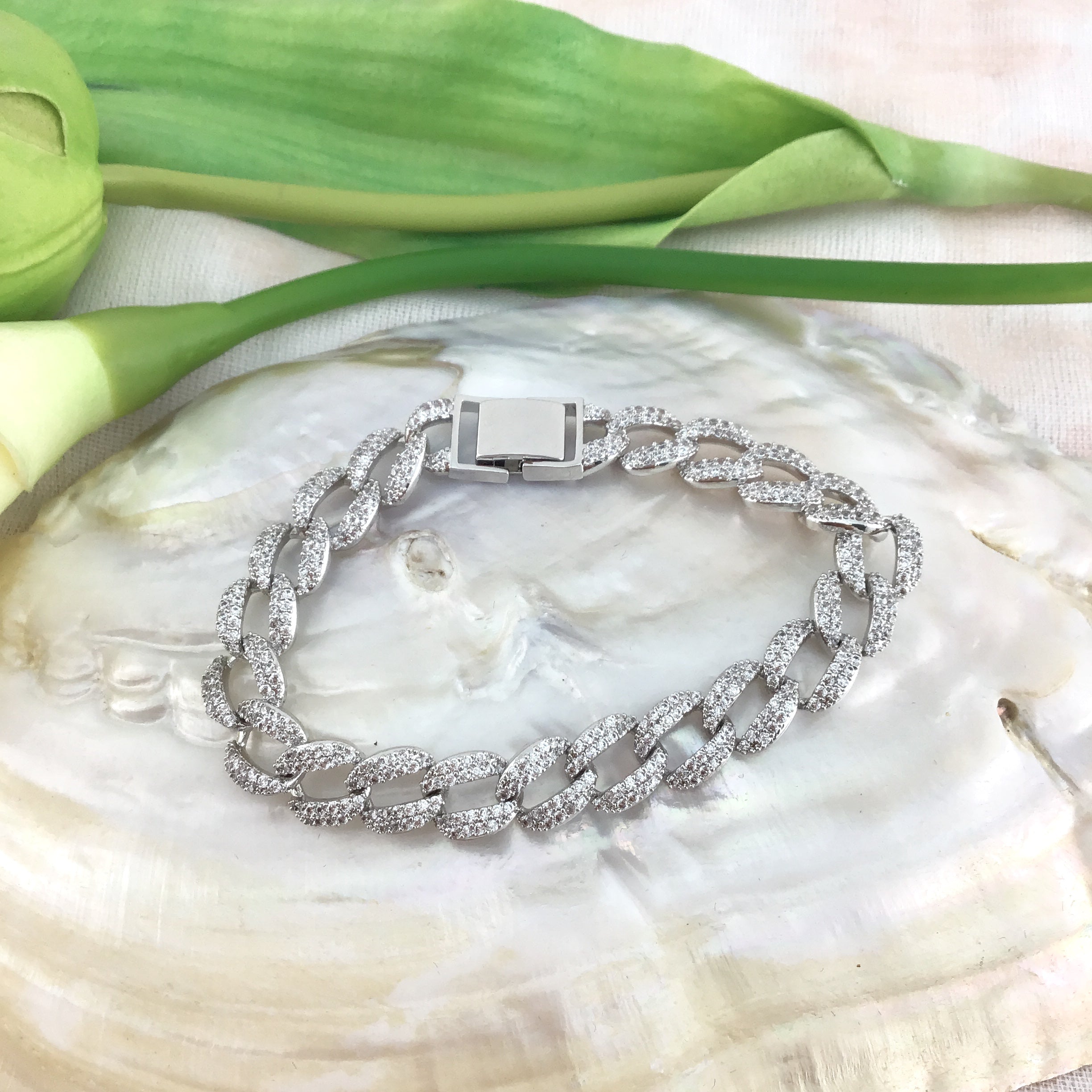 Cubic Zirconia Designer Bridal Bracelet | Bellaire Wholesale