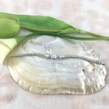 Cubic Zirconia Round-Teardrop Bracelet | Bellaire Wholesale