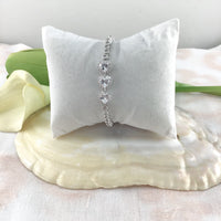 Cubic Zirconia Bracelet, Heart Bridal Bracelet | Bellaire Wholesale