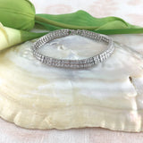 Cubic Zirconia Princess Cut Bridal Bracelet | Bellaire Wholesale