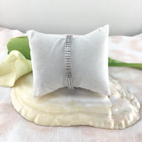 Cubic Zirconia Princess Cut Bridal Bracelet | Bellaire Wholesale