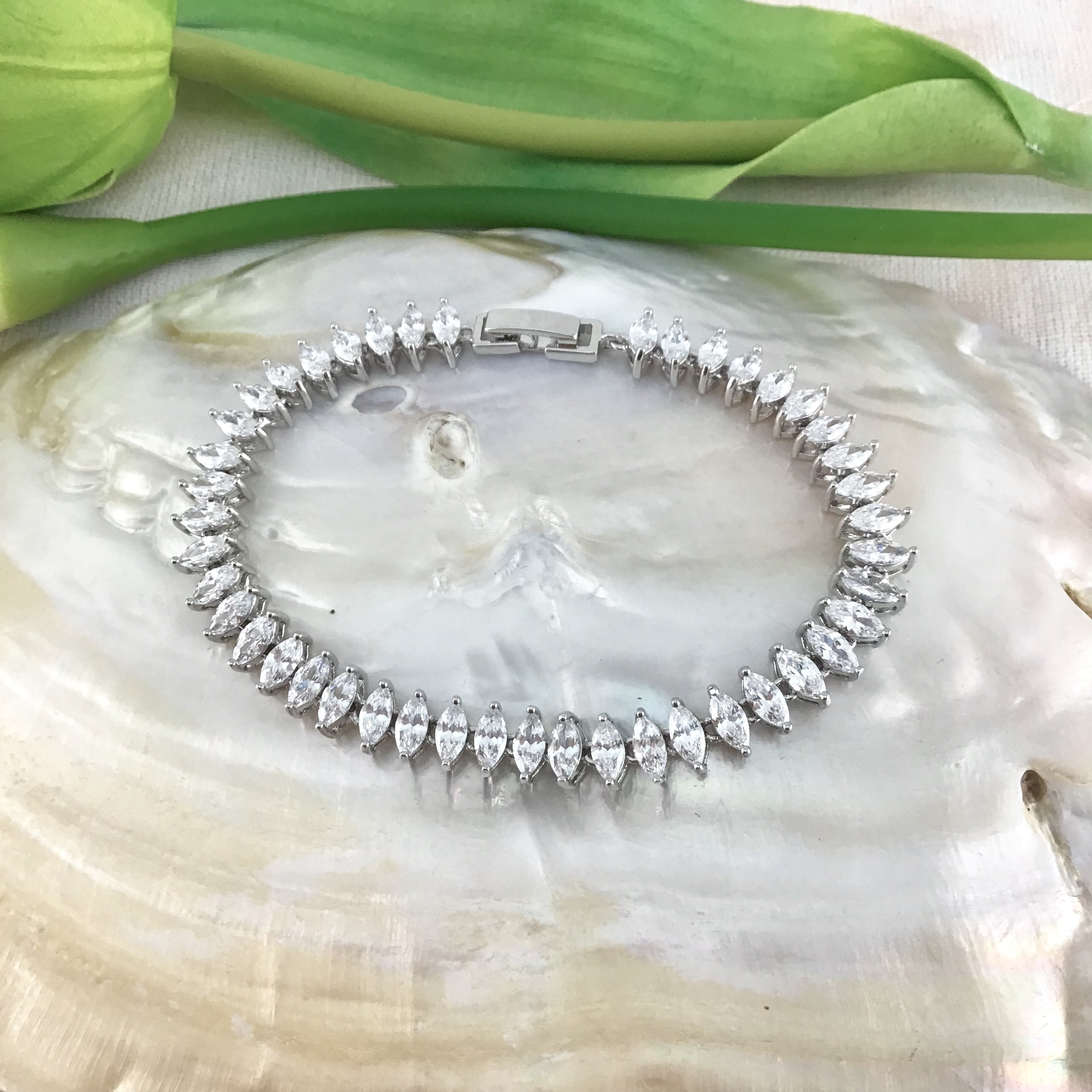 Cubic Zirconia Bracelet Marquise Shape | Bellaire Wholesale