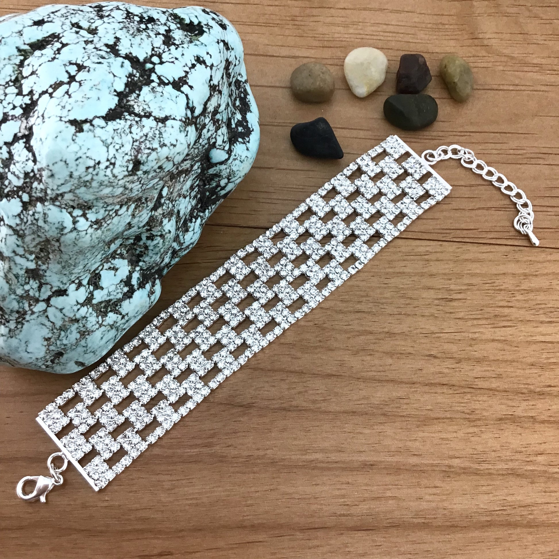 Rhinestone Bracelet, Silver | Bellaire Wholesale