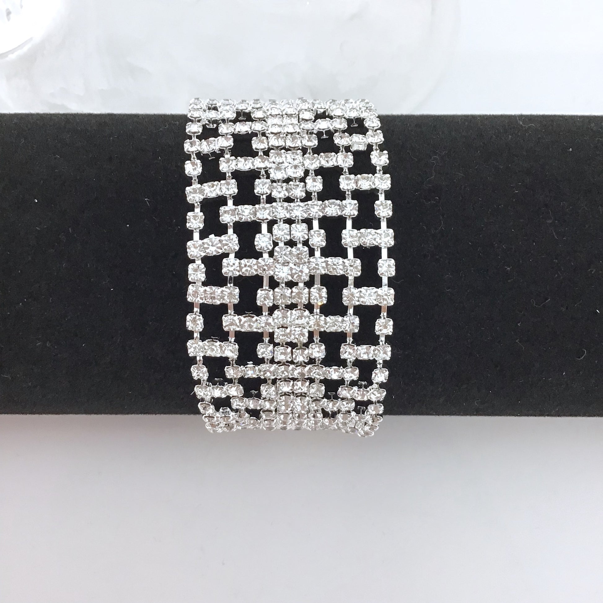 Rhinestone Bracelet, Silver | Bellaire Wholesale