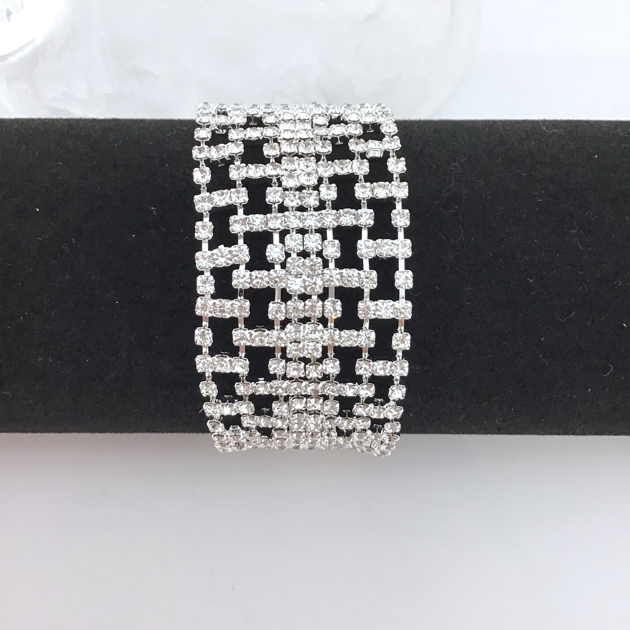 Rhinestone Bracelet, Silver | Bellaire Wholesale