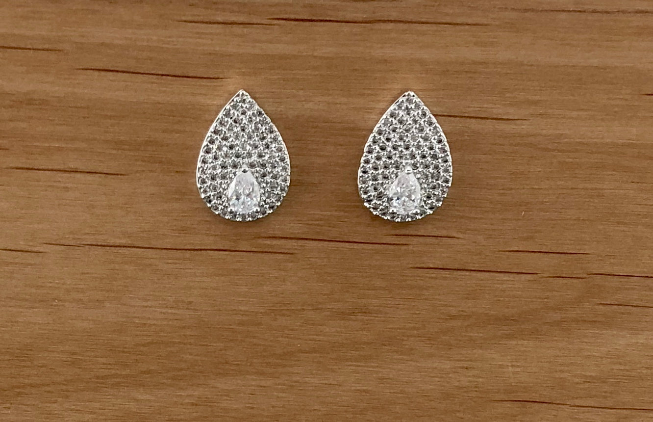 Bridal Cubic Zirconia Earrings, 18K Plated | Bellaire Wholesale