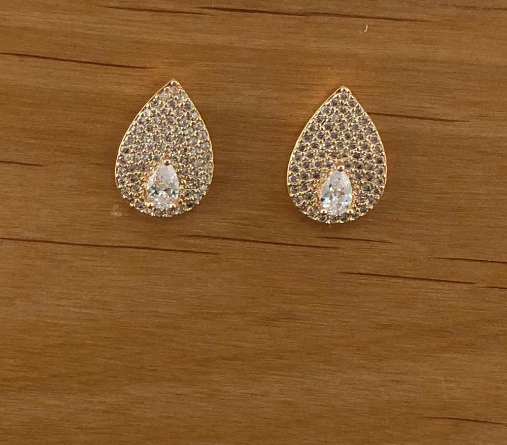 Bridal Cubic Zirconia Earrings, 18K Plated | Bellaire Wholesale