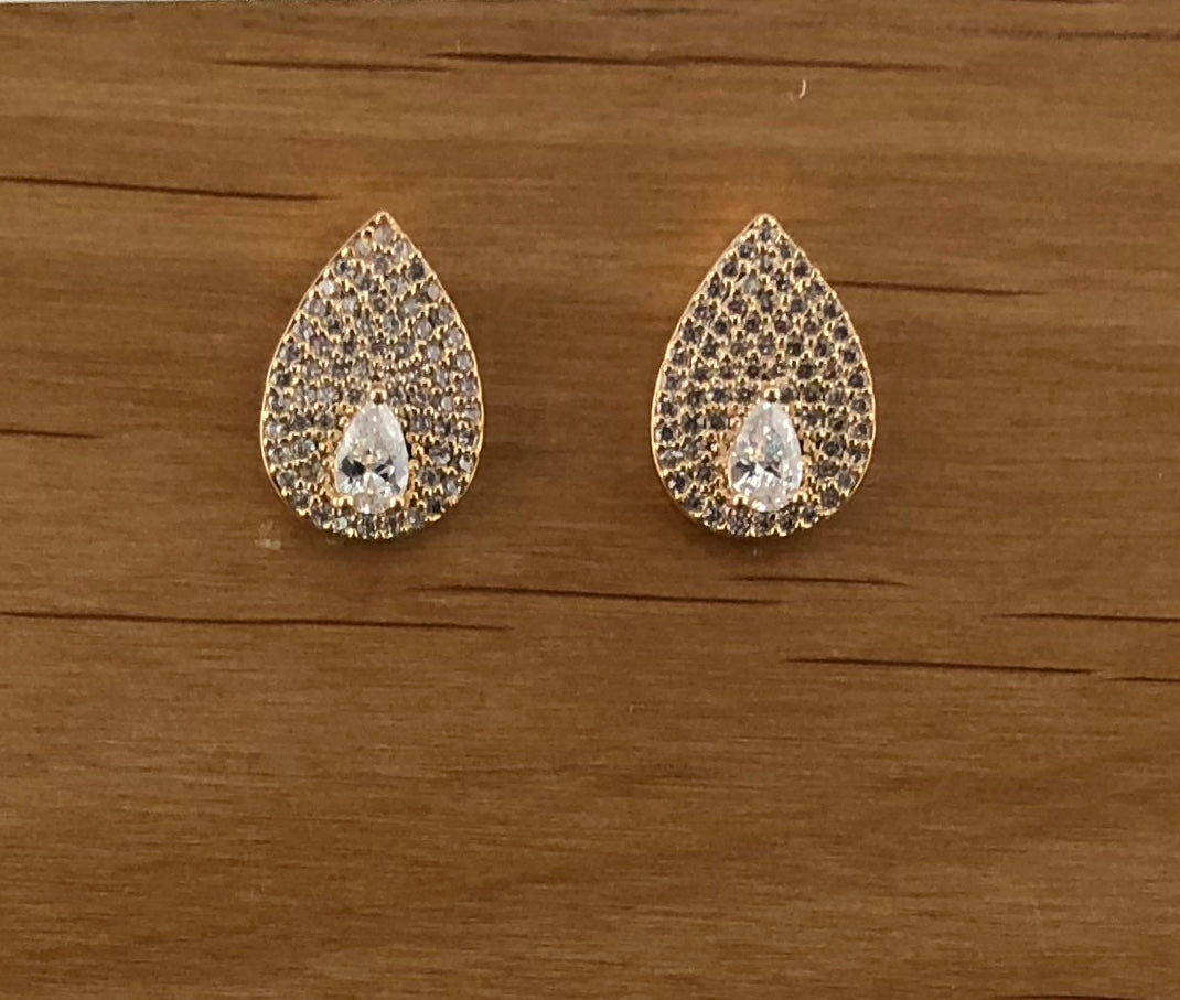 Bridal Cubic Zirconia Earrings, 18K Plated | Bellaire Wholesale