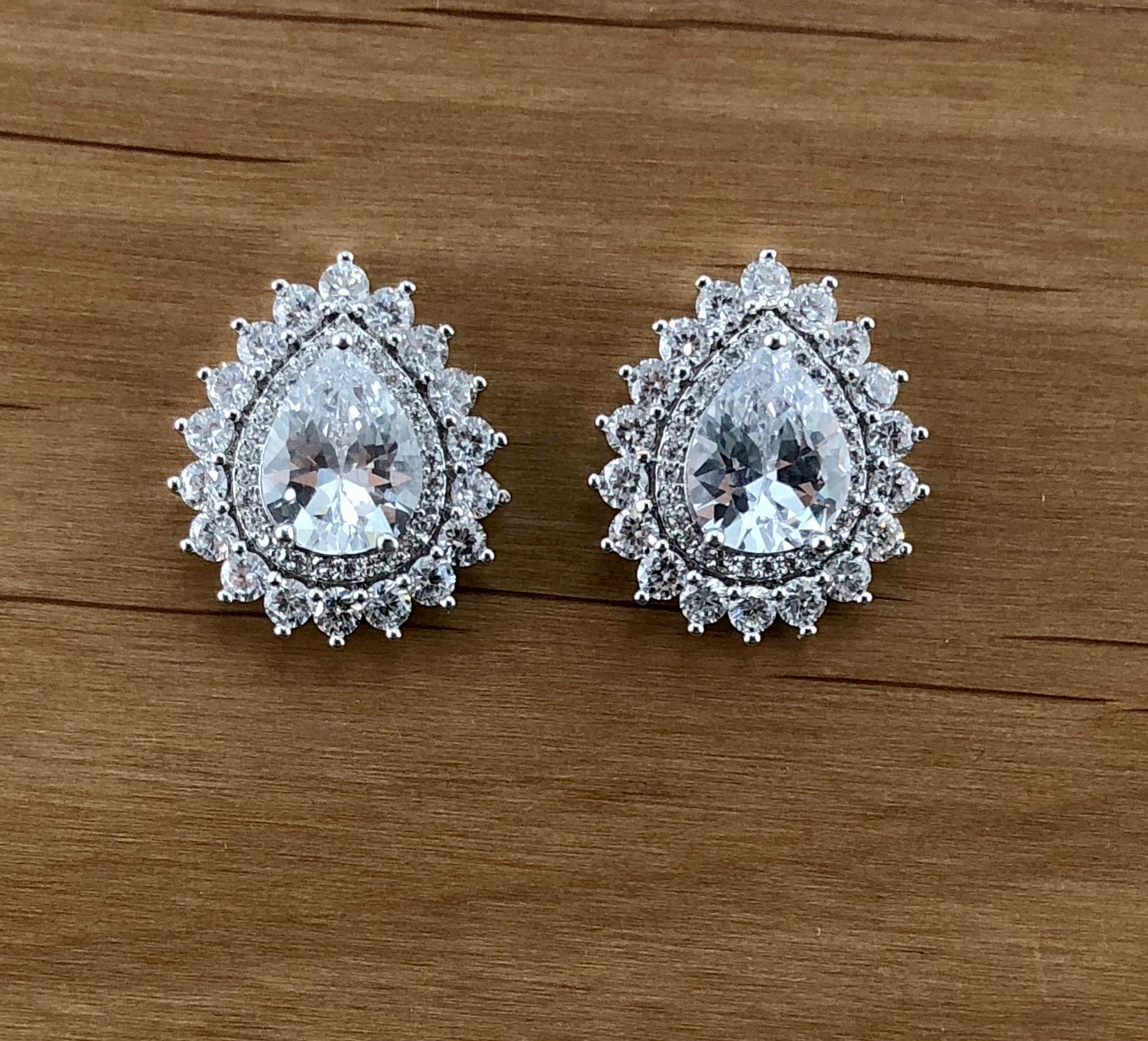 Bridal Cubic Zirconia Earrings, 18K Plated | Bellaire Wholesale