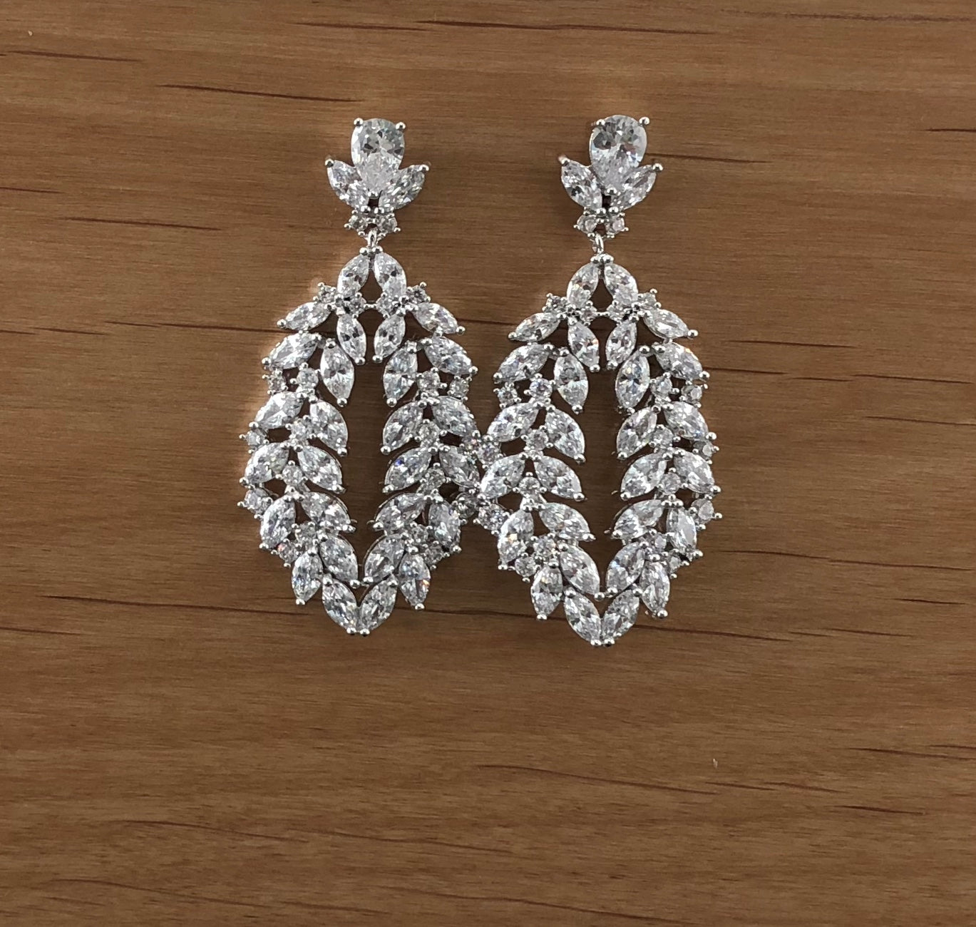 Bridal Cubic Zirconia Earrings, 18K Plated | Bellaire Wholesale